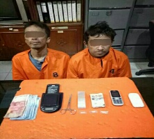 Polres Inhil Amankan Dua Penjual Shabu